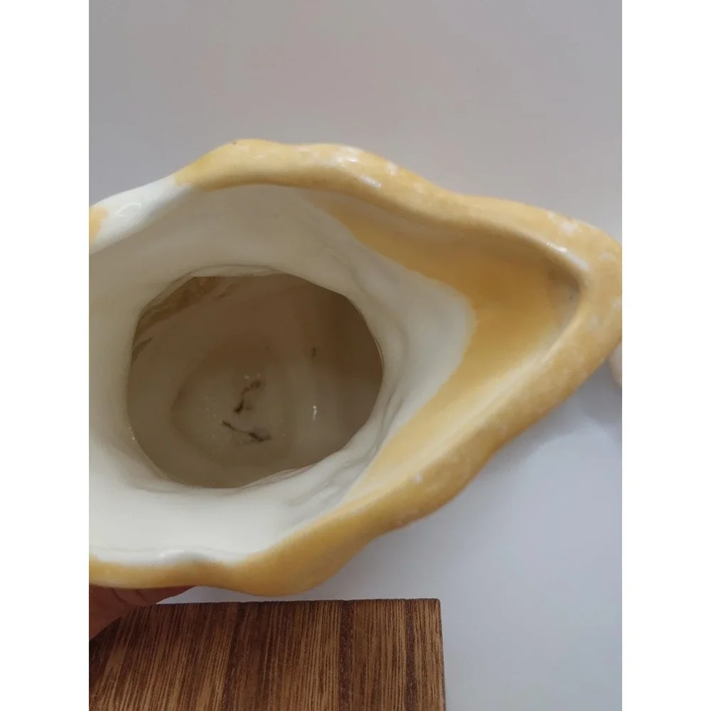 Vintage White Gold Ceramic Boot Planter Pair Rose Floral Shabby Chic Victorian